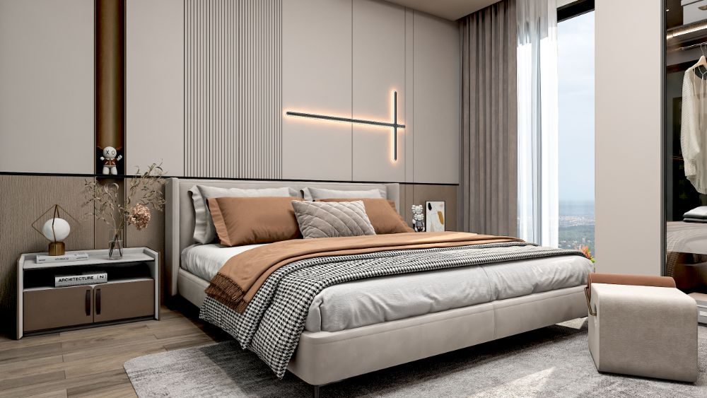First-floor master bedroom, view 2