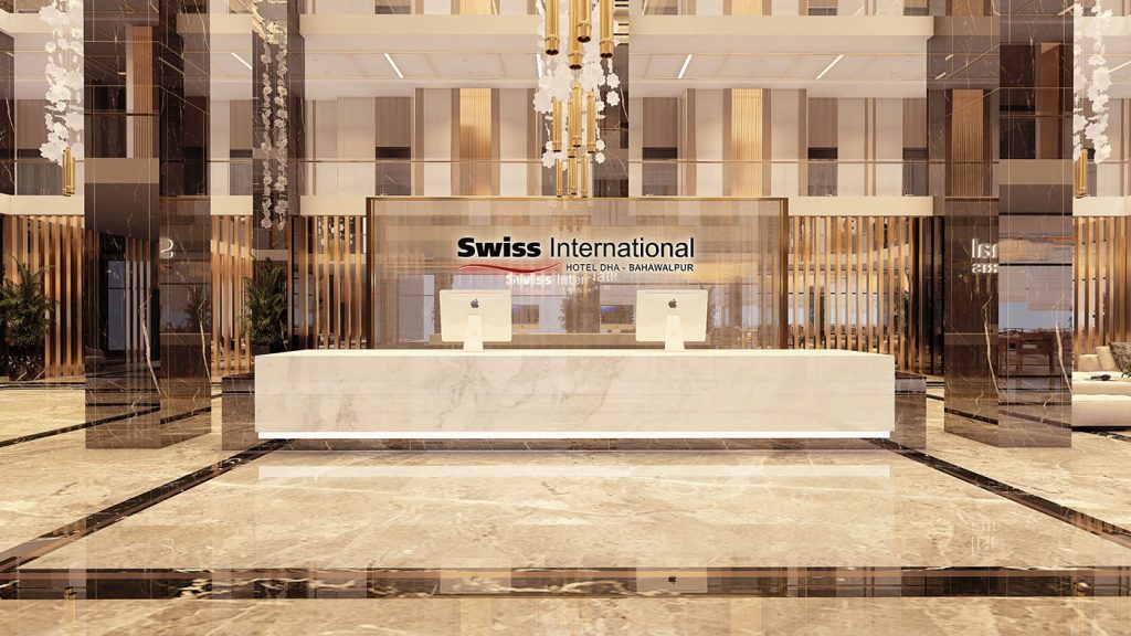 Hotel Reception of Swiss International Hotel and Resorts DHA Bahawalpur